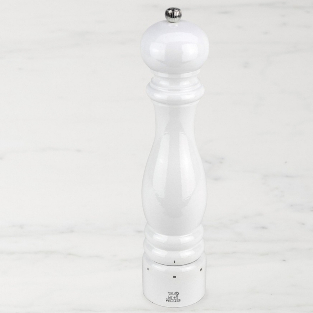 Peugeot Paris U Select White Salt Mill, 9" high, Retail $105.95 USD